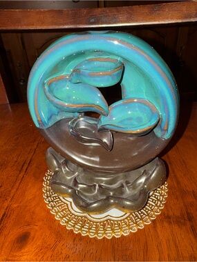Ceramic Waterfall Incense Burner with Incense